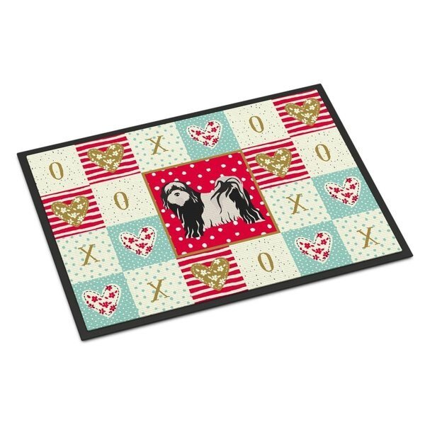 18 x 27 in. Tibetan Terrier Love Indoor or Outdoor Mat, Carolines Treasures, Mfr#: CK5898MAT